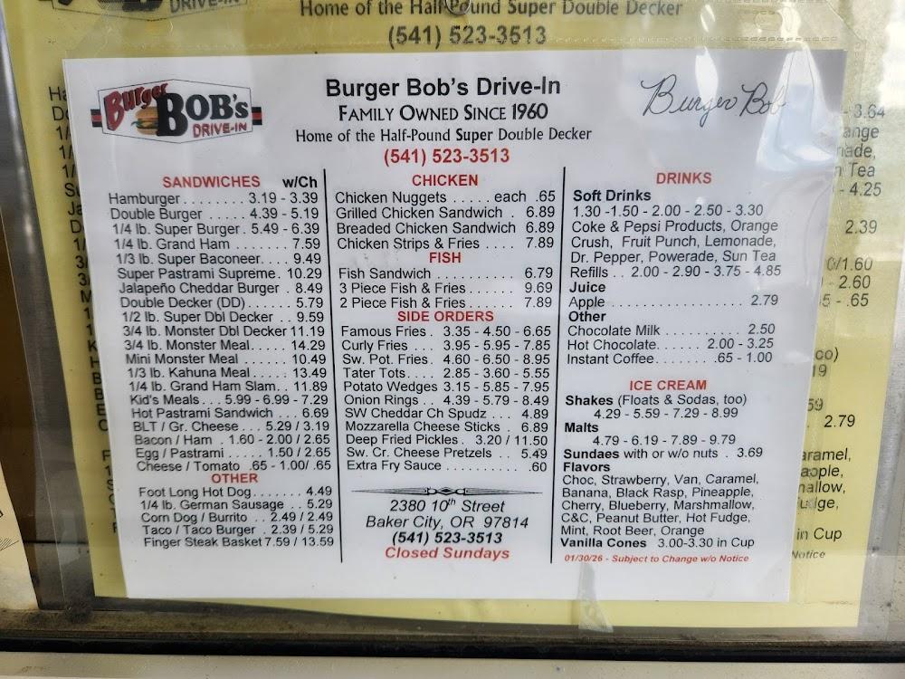 Burger Bob's Drive-In Hamburger